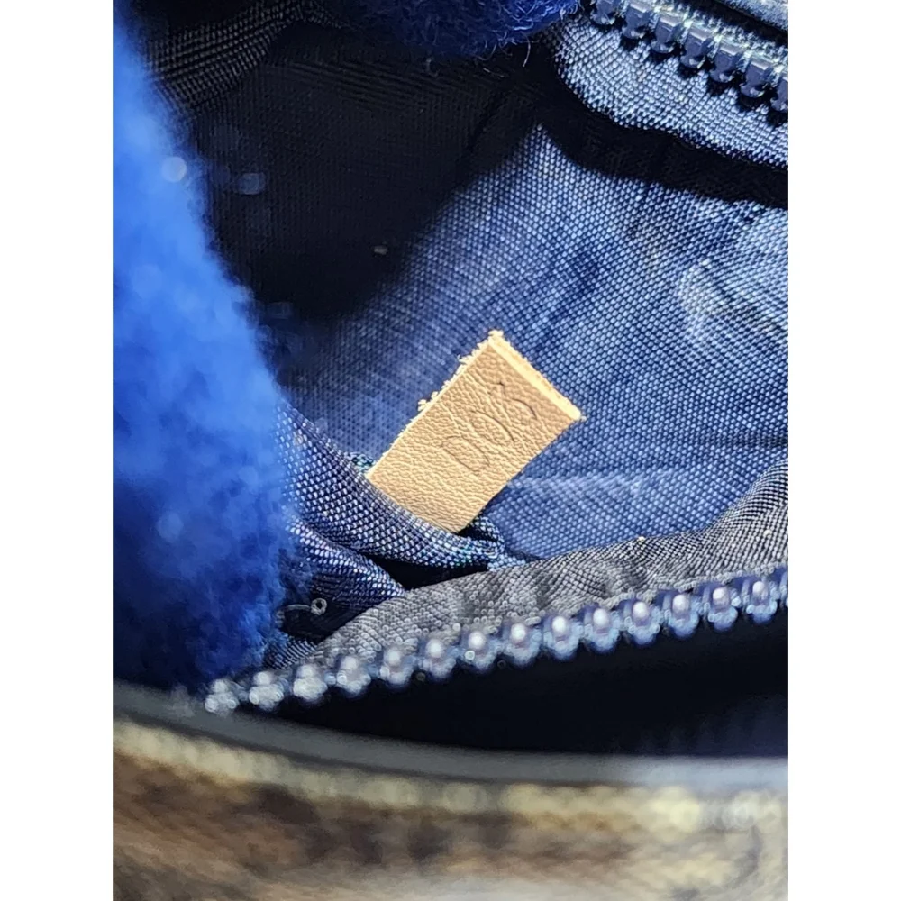 CELINE Macadam Crossbody Bag Navy Blue/Beige